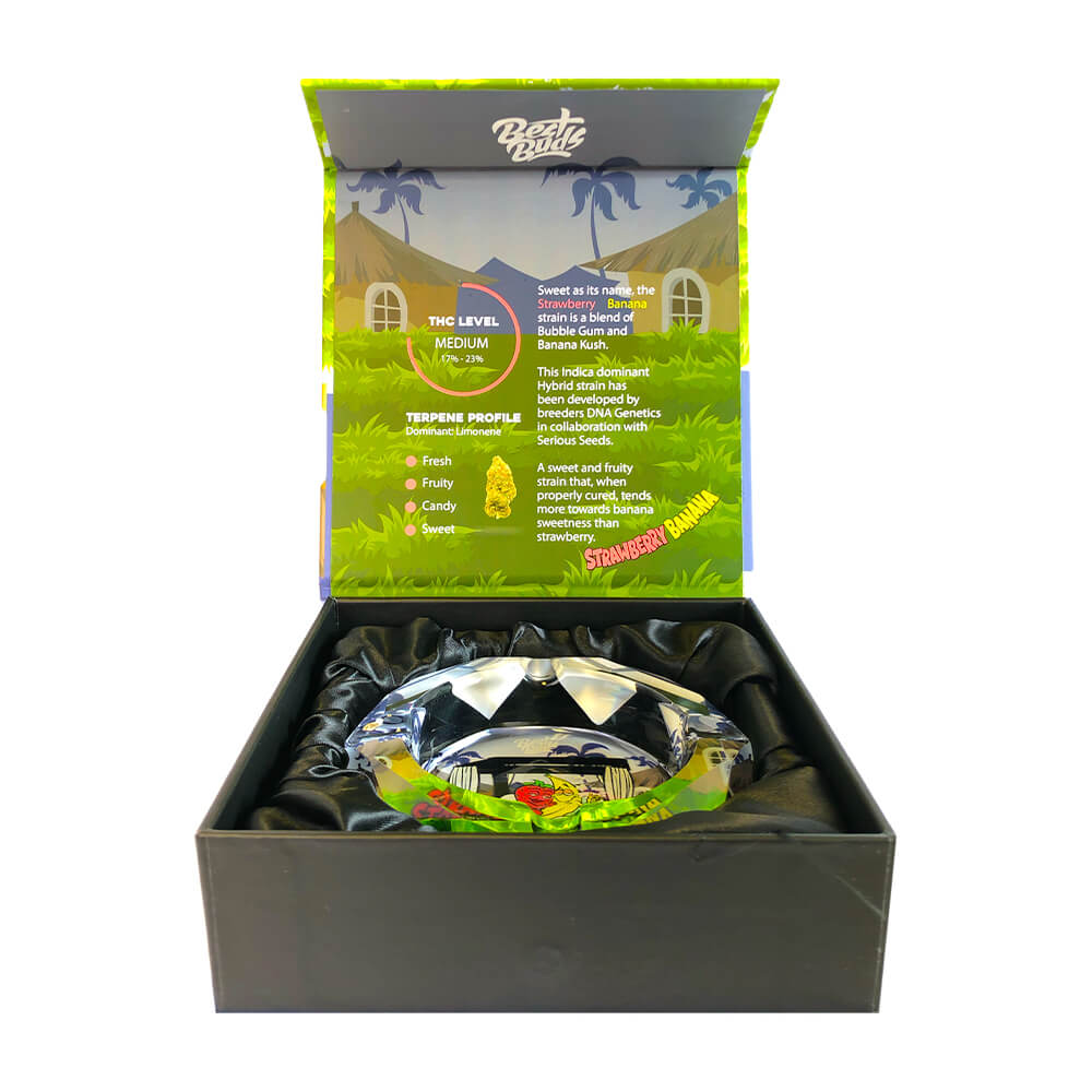 Best Buds Strawberry Banana Posacenere in Vetro con Confezione Regalo - immagine 5