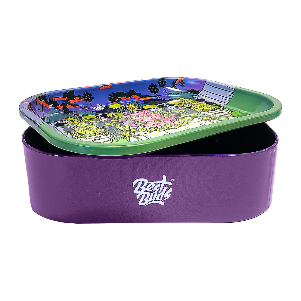 Best Buds Wedding Cake Vassoio per Rollare con Contenitore 14×18 cm - immagine 2