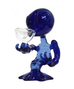 Urban Crew Blue Alien Bong in Vetro 15cm