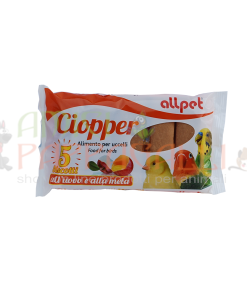 Biscotto Ciopper all’uovo e alla mela – All pet – 5 Biscottini per canarini e pappagallini
