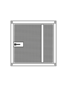 Pannello componibile zincato con porta piccola cm95x95h rete25x25 filo mm2.2 – per voliere uccelli e volatili